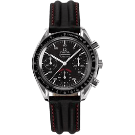 Speedmaster Reduced Stainless Steel / Black / Strap / AC Milan