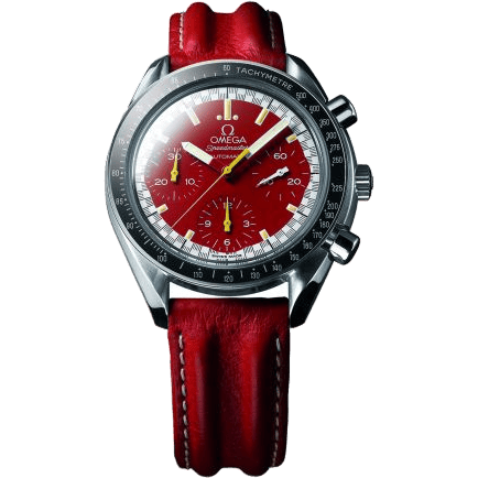 Speedmaster Reduced Stainless Steel / Red / Strap / Schumacher