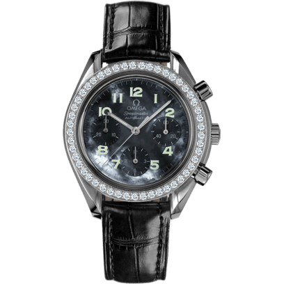 Speedmaster Reduced Ladies Stainless Steel / Diamond / Blue MOP