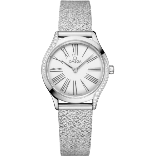 Mini Trésor Quartz 26 Stainless Steel - Diamond / White Enamel / Bracelet