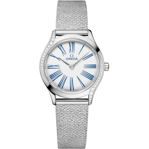 Mini Trésor Quartz 26 Stainless Steel - Diamond / White Enamel / Bracelet