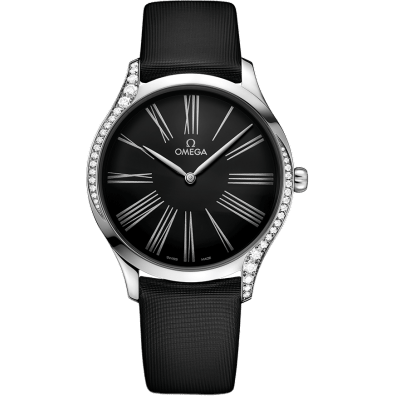 De Ville Trésor 39 Stainless Steel / Black Roman / Fabric