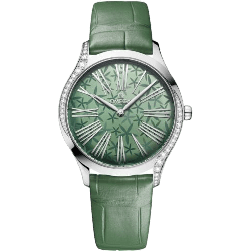 De Ville Trésor 36 Stainless Steel / Green - Jasmine / Alligator