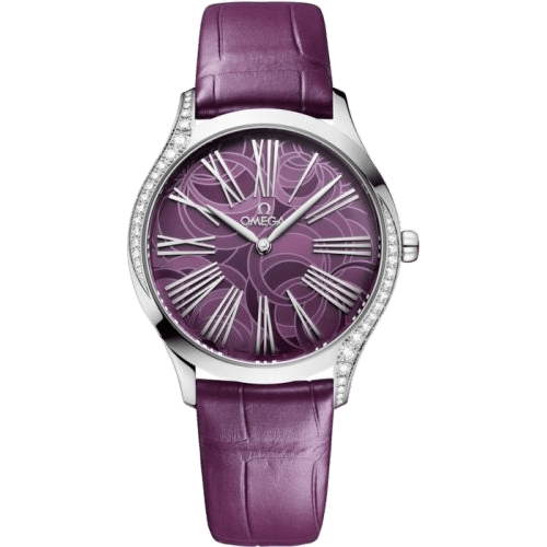 De Ville Trésor 36 Stainless Steel / Purple - Peony / Alligator