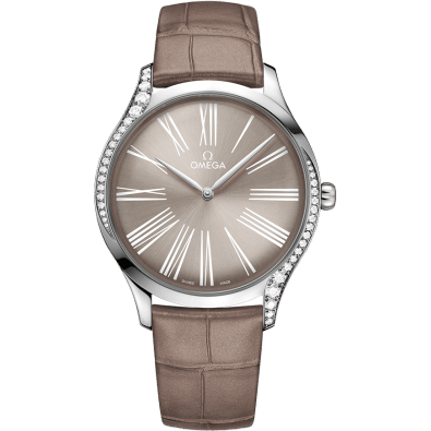 De Ville Trésor 39 Stainless Steel / Grey - Roman / Alligator
