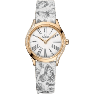 Mini Trésor Quartz 26 Moonshine Gold - Diamond / White - Grey / Toile de Jouy