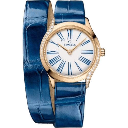 Mini Trésor Quartz 26 Moonshine Gold - Diamond / White Enamel / Double Tour