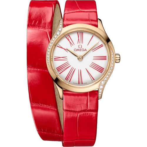 Mini Trésor Quartz 26 Moonshine Gold - Diamond / White Enamel / Double Tour