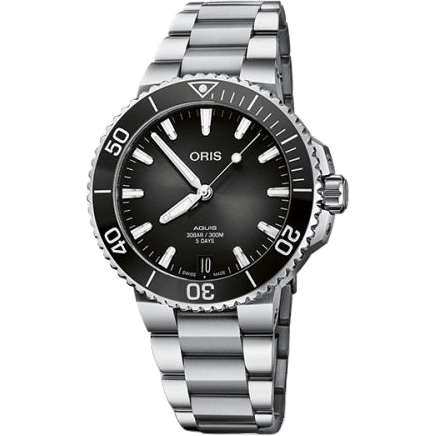 Aquis Date Calibre 400 41.5 Stainless Steel / Black / Bracelet