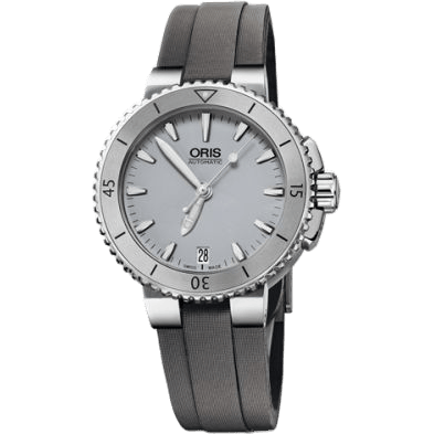 Aquis Date 36 Stainless Steel / Grey / Textile