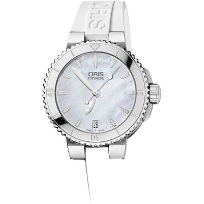 Aquis Date 36 Stainless Steel / MOP / Rubber