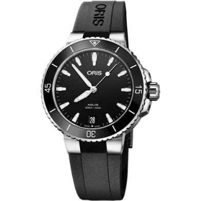 Aquis Date 36.5mm Stainless Steel / Black / Rubber
