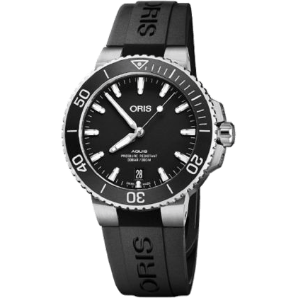 Aquis Date 39.5 Stainless Steel / Black / Rubber