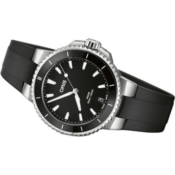 Aquis Date 36.5 Stainless Steel / Black / Rubber