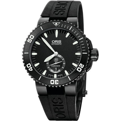 Aquis Titan Small Second - Date Titanium - DLC / Black / Rubber