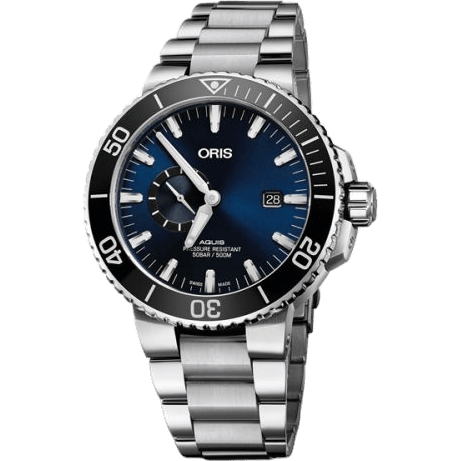 Aquis Small Seconds Date 45.5 Stainless Steel / Blue / Bracelet