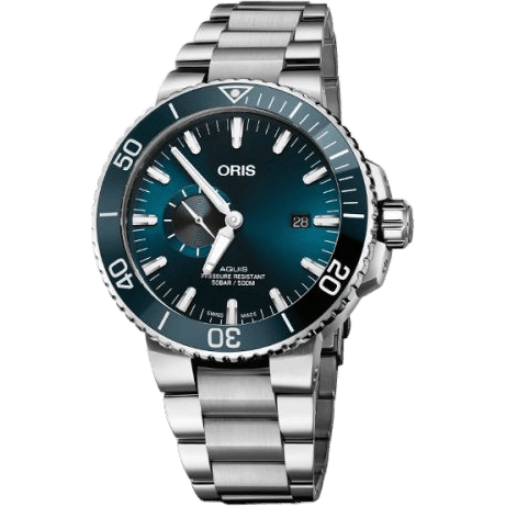 Aquis Small Seconds Date 45.5 Stainless Steel / Blue / Bracelet