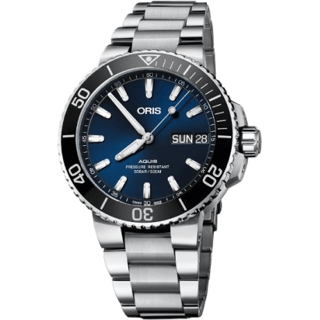 Aquis Big Day Date 45.5 Stainless Steel / Blue / Bracelet