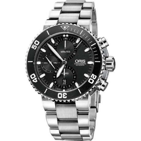 Aquis Chronograph 46 Stainless Steel / Black / Bracelet