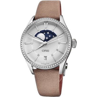 Artelier Grande Lune Date Diamonds 36 Stainless Steel / Silver