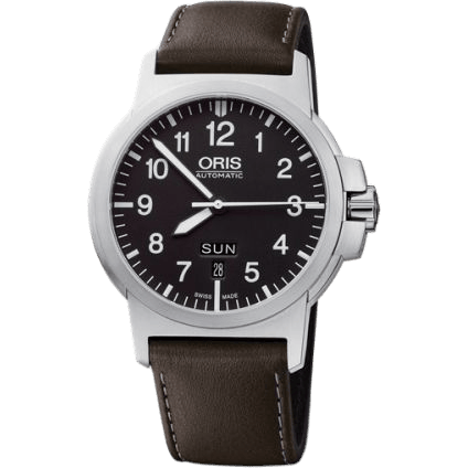 BC3 Advanced Day Date Stainless Steel / Black / Leather