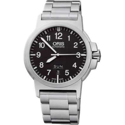 BC3 Advanced Day Date Stainless Steel / Black / Bracelet