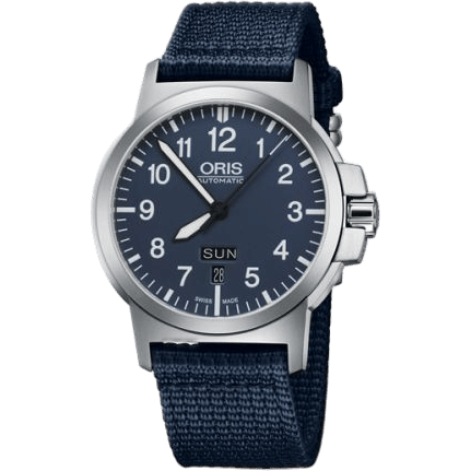 BC3 Advanced Day Date Stainless Steel / Blue / Fabric