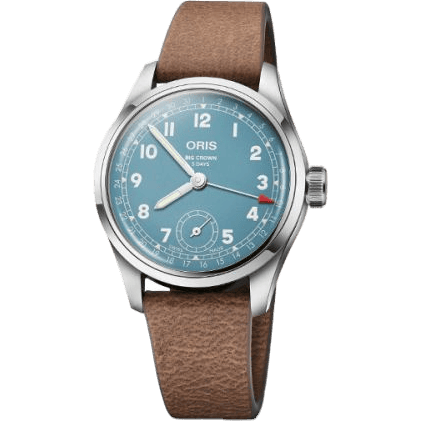 Big Crown Pointer Date 38 Calibre 473 Stainless Steel / Blue