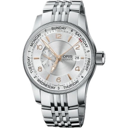 Big Crown Small Second Pointer Day Stainless Steel / Silver / Bracelet
