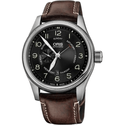 Big Crown Small Second Pointer Day Stainless Steel / Black