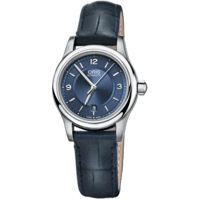 Classic Date Lady 28.5 Stainless Steel / Blue