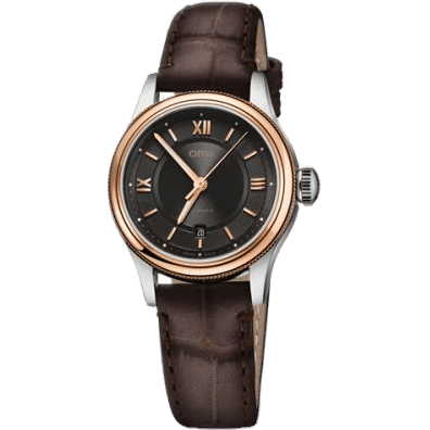 Classic Date Lady 28.5 Stainless Steel - Rose Gold / Grey