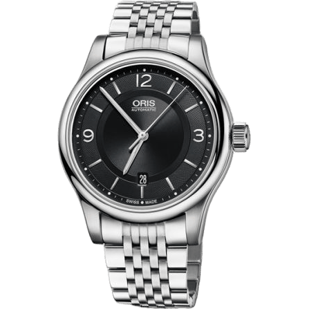 Classic Date 42 Stainless Steel / Black / Bracelet