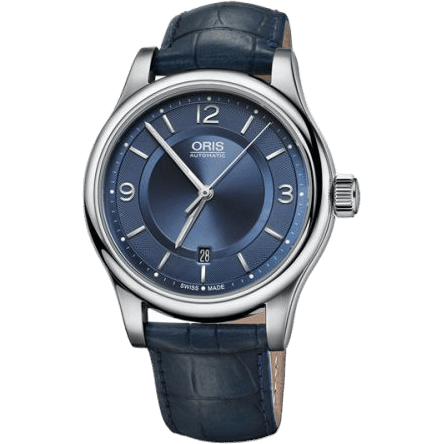 Classic Date 42 Stainless Steel / Blue