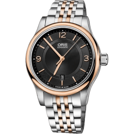 Classic Date 42 Stainless Steel - Rose Gold / Black / Bracelet