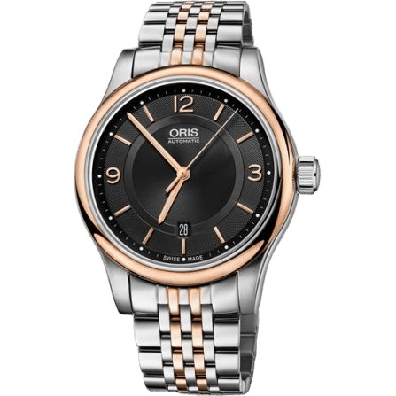 Classic Date 42 Stainless Steel - Rose Gold / Black / Bracelet