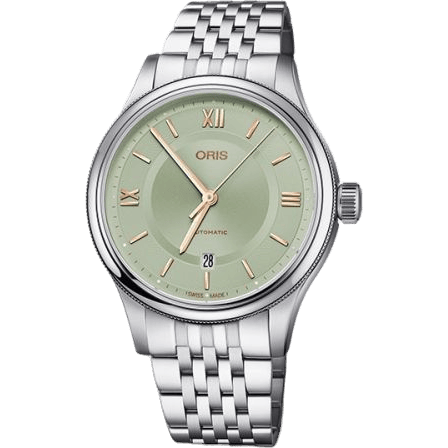 Classic Date 42 Stainless Steel / Mint Green / Bracelet