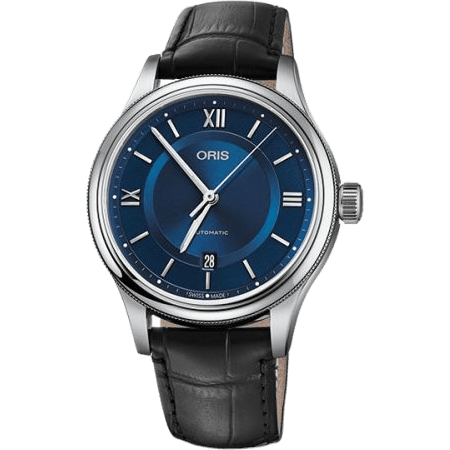 Classic Date 42 Stainless Steel / Blue