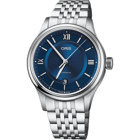 Classic Date 42 Stainless Steel / Blue / Bracelet