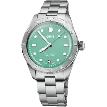 Divers Sixty-Five 38 Cotton Candy Stainless Steel / Green / Bracelet
