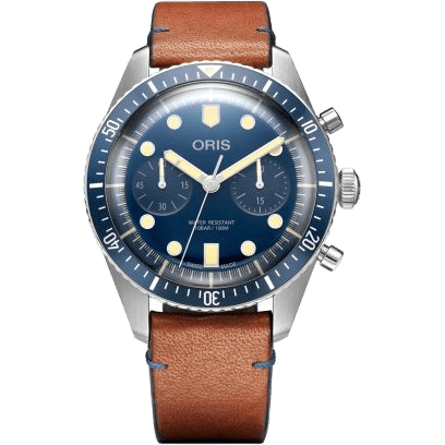 Divers Sixty-Five 43 Chronograph Stainless Steel / Blue / Bucherer Blue