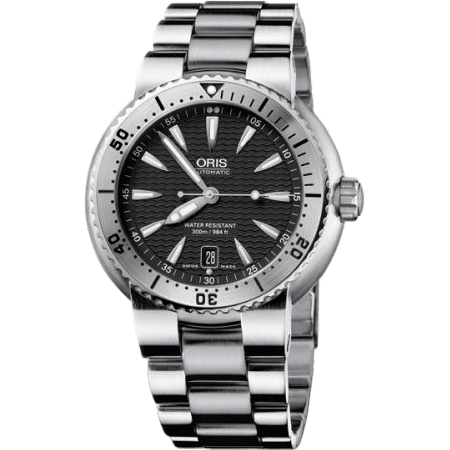 Divers Date Stainless Steel / Black / Bracelet