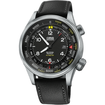 Big Crown ProPilot Altimeter Feet / Black Leather