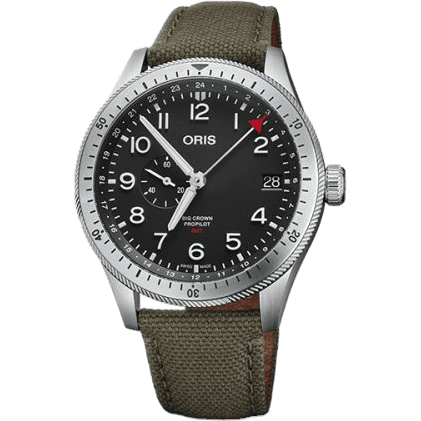 Big Crown ProPilot Timer GMT Stainless Steel / Black / Fabric