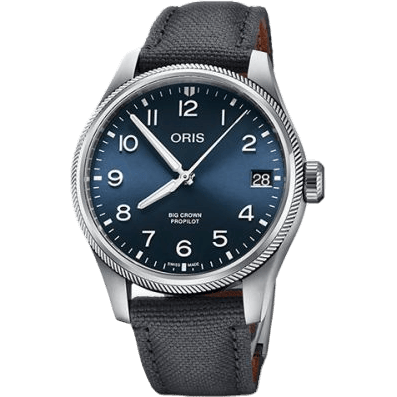 Big Crown ProPilot Big Date Stainless Steel / Blue / Fabric
