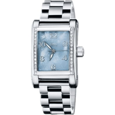 Rectangular Diamonds 24 Stainless Steel / Blue MOP / Bracelet