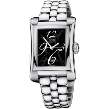 Rectangular Date 25.9 Stainless Steel / Black / Bracelet
