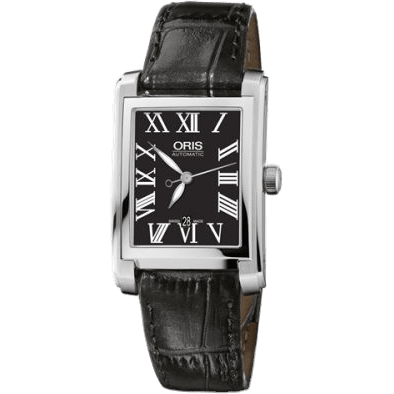 Rectangular Date 24.5 Stainless Steel / Black - Roman