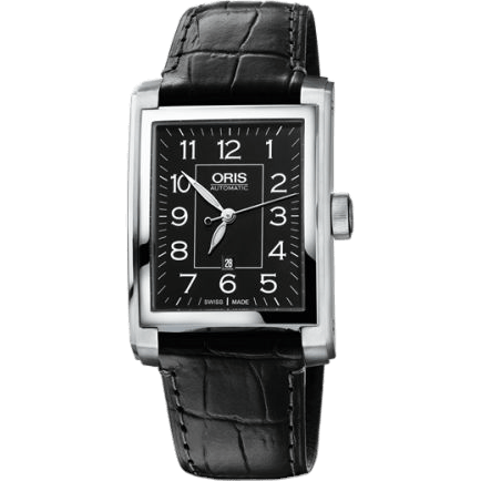 Rectangular Date 30 Stainless Steel / Black - Arabic