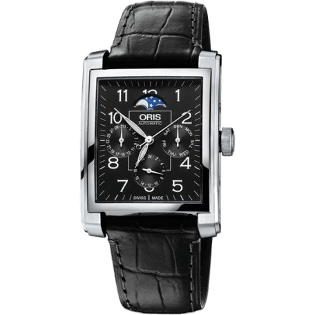 Rectangular Complication Stainless Steel / Black - Arabic